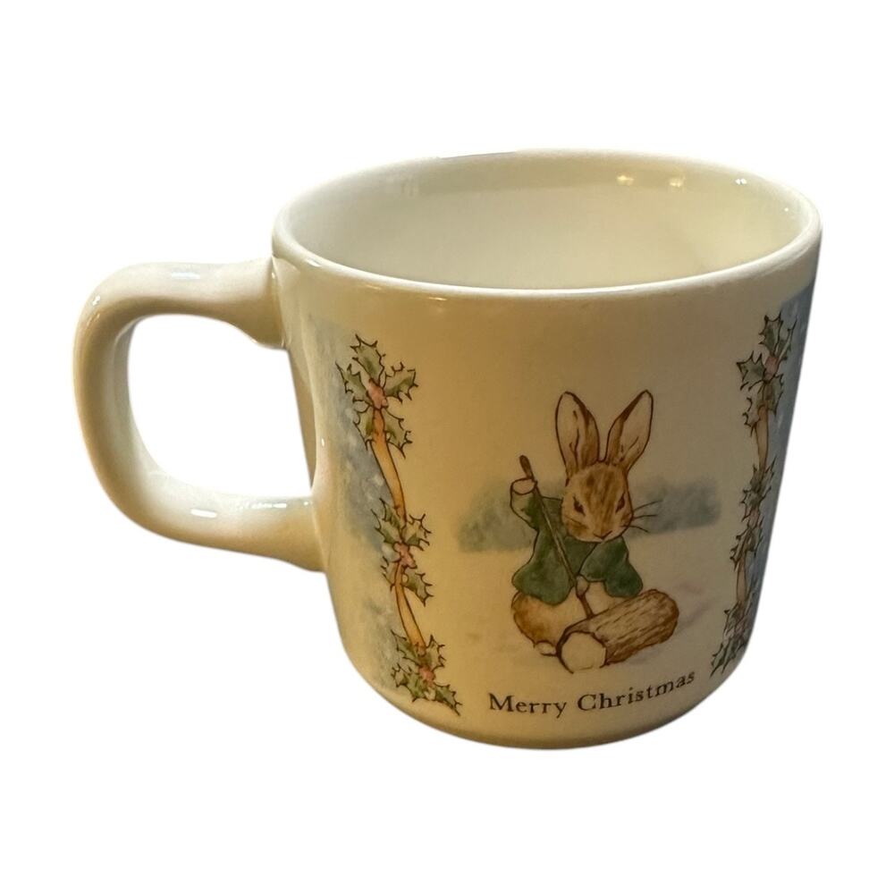Vintage 1996 Wedgwood Peter Rabbit Christmas Mug